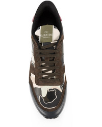 Baskets en daim olive Valentino