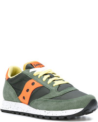 Baskets en daim olive Saucony