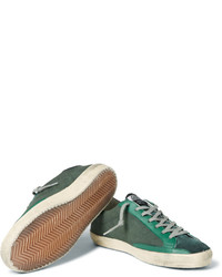 Baskets en daim olive Golden Goose Deluxe Brand