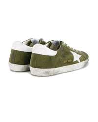 Baskets en daim olive Golden Goose