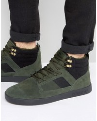 Baskets en daim olive Supra