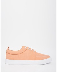 Baskets en daim orange Asos