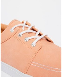 Baskets en daim orange Asos