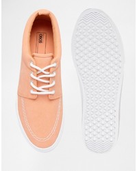 Baskets en daim orange Asos