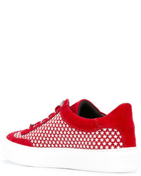 Baskets en daim rouges Jimmy Choo