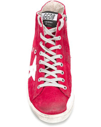 Baskets en daim rouges Golden Goose