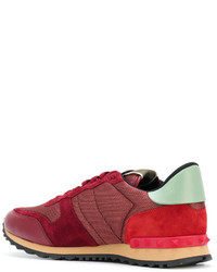 Baskets en daim rouges Valentino