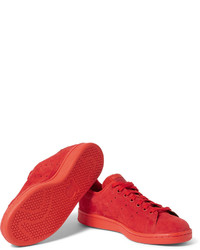 Baskets en daim rouges adidas