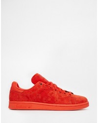 Baskets en daim rouges adidas