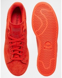 Baskets en daim rouges adidas