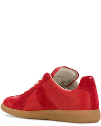 Baskets en daim rouges Maison Margiela