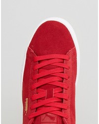 Baskets en daim rouges Puma