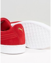 Baskets en daim rouges Puma