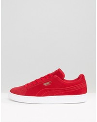 Baskets en daim rouges Puma