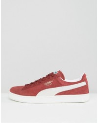 Baskets en daim rouges Puma