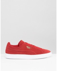 Baskets en daim rouges Puma