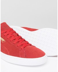 Baskets en daim rouges Puma