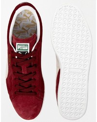 Baskets en daim rouges Puma