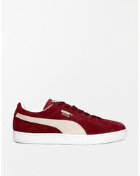 Baskets en daim rouges Puma