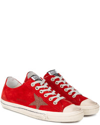 Baskets en daim rouges Golden Goose Deluxe Brand