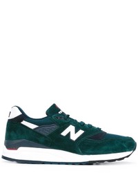 Baskets en daim vert foncé New Balance