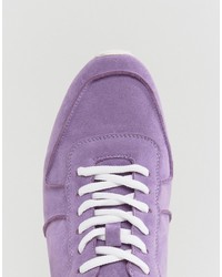 Baskets en daim violet clair Asos