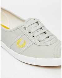 Baskets en toile grises Fred Perry