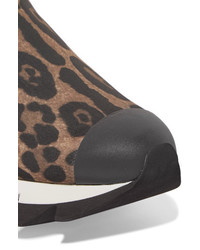 Baskets imprimées léopard noires Dolce & Gabbana