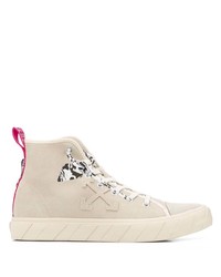 Baskets montantes beiges Off-White