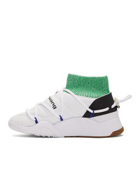 Baskets montantes blanc et vert Adidas Originals By Alexander Wang