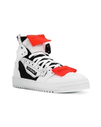 Baskets montantes blanches et noires Off-White