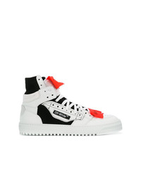 Baskets montantes blanches et noires Off-White