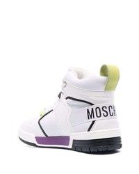 Baskets montantes blanches Moschino