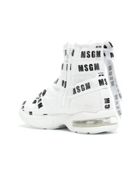 Baskets montantes blanches MSGM