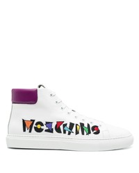 Baskets montantes blanches Moschino