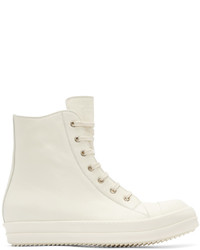 Baskets montantes blanches Rick Owens