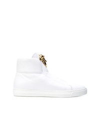 Baskets montantes blanches Versace