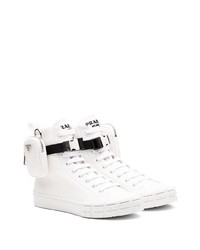 Baskets montantes blanches Prada