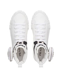 Baskets montantes blanches Prada