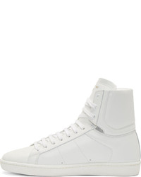 Baskets montantes blanches Saint Laurent