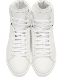 Baskets montantes blanches Saint Laurent