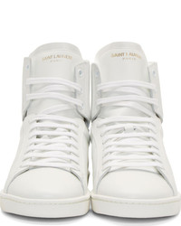 Baskets montantes blanches Saint Laurent