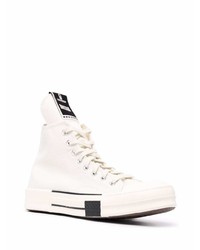 Baskets montantes blanches Rick Owens DRKSHDW