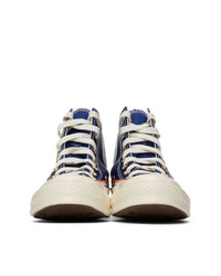 Baskets montantes bleu marine et blanc Converse