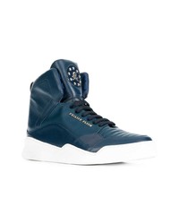 Baskets montantes bleu marine Philipp Plein