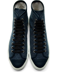 Baskets montantes bleu marine Common Projects