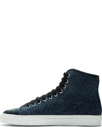 Baskets montantes bleu marine Common Projects