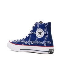 Baskets montantes bleu marine Converse X JW Anderson