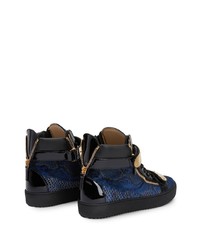 Baskets montantes bleu marine Giuseppe Zanotti