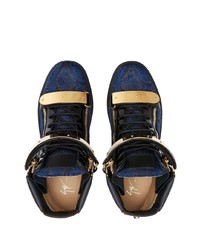 Baskets montantes bleu marine Giuseppe Zanotti